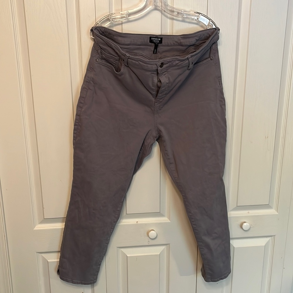 Curves 360 by NYDJ gray jeans